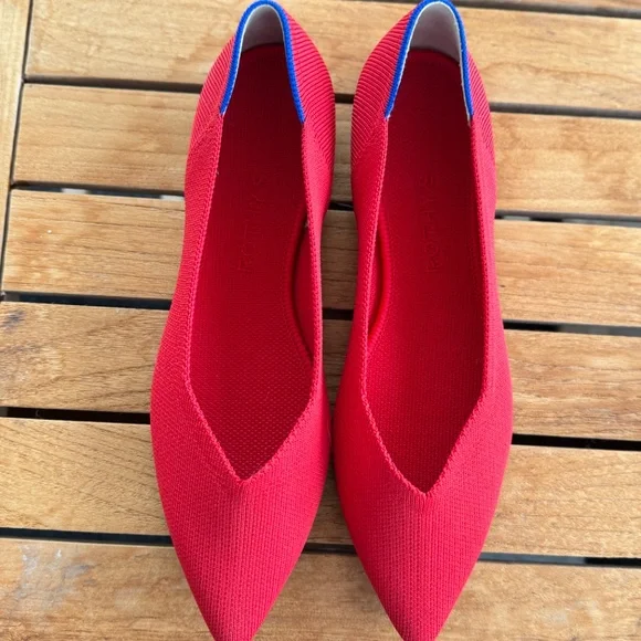 Rothy’s “The Point” Bright Red Size 9 - Picture 2 of 5